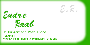 endre raab business card